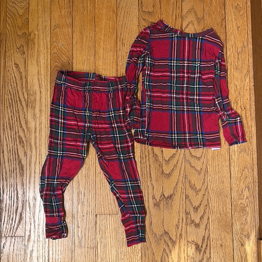 Posh Peanut Kids Pajamas Set - Red plaid